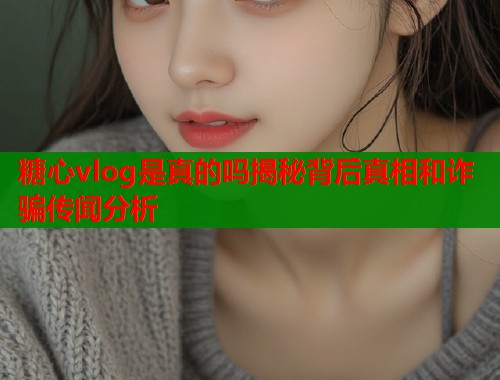 糖心vlog是真的吗揭秘背后真相和诈骗传闻分析
