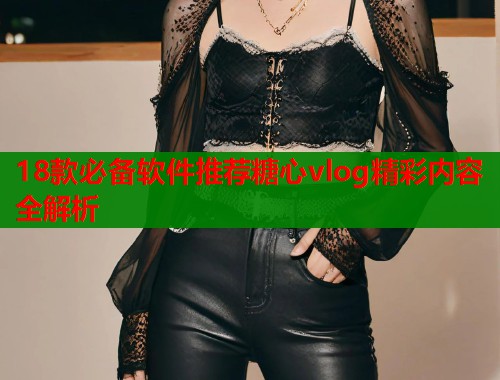 18款必备软件推荐糖心vlog精彩内容全解析
